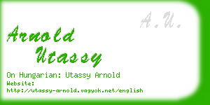 arnold utassy business card